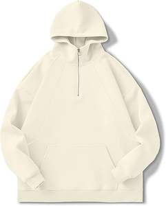 Sudadera con Capucha Extra Grande para Hombre, con Cierre de Cremallera de un Cuarto, Corte Holgado, con Bolsillo, Precio al por Mayor - Product Image 1