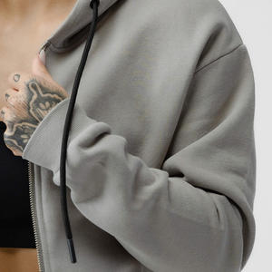 Sweat à capuche court pour femmes avec personnalisation sweat pull personnalisé pour la mode Streetwear tenue décontracté sport et Fitness - Product Image 2