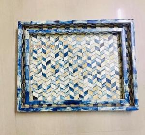 Precio al por mayor de madera natural con forma de rectángulo bandeja para servir comida Hogar y utensilios de cocina usado último diseño bandeja de desayuno vajilla - Product Image 3