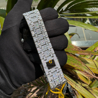 Luxuriöse Neue Hip-Hop Edelstahl Automatik-Analoguhr mit ETA-Uhrwerk, Moissanit Brillantschliff Diamanten VVS-Klarheit für Herren