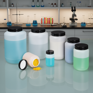 ขวดห้องปฏิบัติการทรงกลมปากกว้างของบริษัทเบิร์กเล่ จำกัด พร้อมหูจับตามหลักสรีรศาสตร์เพื่อการใช้งานที่ง่ายดาย - Product Image 2