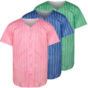 Camiseta de Béisbol Deportiva Sublimada Personalizada con Cuello en V y Manga Corta, Unisex, Clásica, con Botones, para Softbol, Hombre y Mujer - Product Image 4