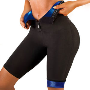 Satış kadın düğme <span class=keywords><strong>Sauna</strong></span> şort egzersiz vücut şekillendirici bel eğitmen ter tayt ile ev kilo kaybı için - Product Image 2
