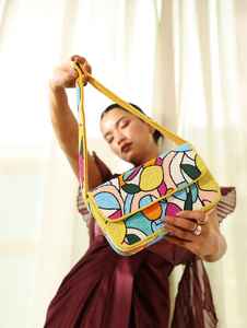 Bolso de Mano Floral de Magnolia con Cuentas de Vidrio, Hecho a Mano, Color y Forma Personalizables, Bolso de Hombro Primavera/Verano - Product Image 6