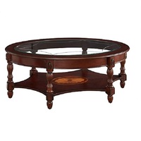 Forme ronde en bois de haute qualité avec Table d'appoint en verre ensemble de canapé salon chambre Table centrale décorative pour la maison