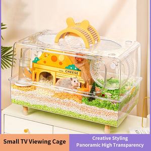 Hamster kafes 62 baz HD şeffaf manzara kafes altın ipek ayı sürüngen pet için - Product Image 3