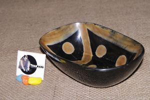 Cuenco de cuerno de búfalo natural pulido Diseño de quema rectangular Cuenco de cuerno para servir sopa Estilo tradicional - Product Image 3