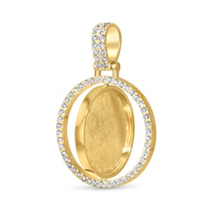 D'VINS JEWELS Colgante Hip Hop con Foto, Oro 14K, Diamantes Cultivados en Laboratorio, Estilo Iced Out, Regalo Unisex para Boda, Fiesta, Aniversario - Product Image 3