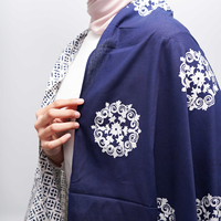 Tela Batik estampada con motivo de ciudad antigua de Semarang azul, producto de Indonesia de Setitik Culturware