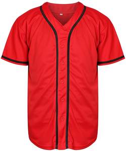 Camisetas de béisbol y softbol personalizadas para hombres y mujeres Ropa deportiva roja de alta calidad con diseños de patrones en blanco - Product Image 2