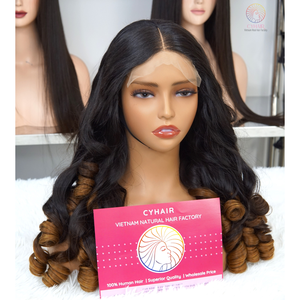 Perruques bouclées en cheveux humains 100% vietnamiens, d'un seul donneur, qualité supérieure, styles tendance, avec fermeture en dentelle - Product Image 4