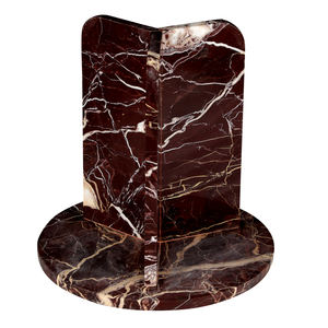 Mesa Auxiliar Moderna Hecha a Mano con Base de Mármol Rojo Natural, Estilo Minimalista de Lujo para Dormitorio, Mesa de Noche Estilo Rústico, Mueble para Sala de Estar - Product Image 6