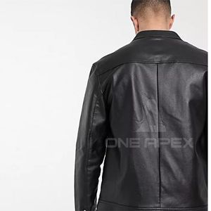 2025 mode hiver Original veste en cuir en gros ourlet détachable hommes veste à manches longues en plein air noir rouge manteau par un Apex - Product Image 5