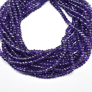 Cuentas Facetadas de Amatista Africana de Alta Calidad, 5.5 mm, 13 Pulgadas, Hilo de Piedras Preciosas Naturales para la Fabricación de Joyas, Precio al por Mayor - Product Image 1