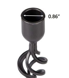 Llamativo Pilar de vela hecho a mano Metal duradero hecho con acabado negro decoración del hogar iluminación Pilar soportes de vela Venta caliente - Product Image 3
