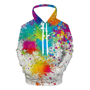 Sudadera de franela con capucha Unisex Rainbow Tie Dye 3D All-Over Print Casual Hip Hop Style Fashion Digital Winter Pullover para - Product Image 2