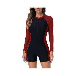 Burkinis Islamiques Modestes pour Femmes en Gros OEM – Maillot de Bain 2 Pièces en Spandex/Polyester Uni à Coupe Haute avec Imprimé Frontal Séchage Rapide - Product Image 1