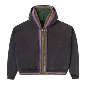 Venta al por mayor de los hombres de peso pesado 100% algodón sudaderas con capucha de lana 3D impreso 3XL y 6XL tallas con logotipo bordado para el invierno - Product Image 6