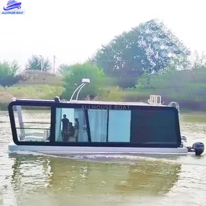 New Trend Party Leisure Ships House Boat 14-30Ft Sport Speed Boat Aluminum Luxury Pontoon Boat For Sale