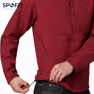 Winter Breathable <b>Canvas</b> Softshell Bomber Jacket Hooded Unisex Windproof Waterproof Custom Design Outdoor Sportswear Stand Front - Product Image 5