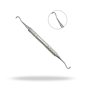 Cureta McCall 17 18, Cureta Periodontal Dental de Acero Inoxidable, Instrumento para Limpieza Supragingival y Subgingival, y Planificación Radicular - Product Image 1