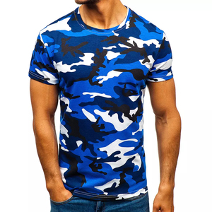 Men's Camo Jungle Printed <b>T</b> <b>Shirt</b> Adventure Sport Short Sleeve Breathable O <b>Neck</b> <b>Tights</b> 100% Cotton Garment Dyed - Product Image 5
