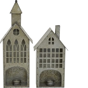 Ensemble de 3 lanternes en métal galvanisé pour maison de rue, meilleure qualité, Multi Design, décoration de maison, de ferme, pour noël - Product Image 6