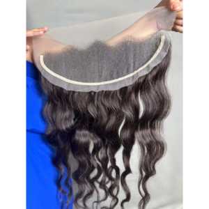 Cabello Virgen Indio Frontal Pre-Adherido de un Solo Donante, Varios Estilos, Onda Natural, Onda Profunda Birmana, Lacio Rizado, 8-36 Pulgadas - Product Image 3