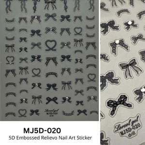 สติ๊กเกอร์ติดเล็บ 5D ลายหัวใจประดับเพชร ธีมดนตรี สำหรับสาวๆ ตกแต่งเล็บสร้างสรรค์ที่บ้าน - Product Image 5