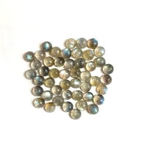 Piedras Preciosas Sueltas de Labradorita Natural, Cabujón Liso de 3mm, Certificadas por IGI, Grado AAA, Fuego Azul, Calibradas, para Joyería - Product Image 1