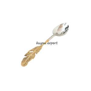 Cubiertos de acero inoxidable con diseñador chapado en oro Última cuchara de arroz Cubiertos hechos a mano Cuchara para servir Venta caliente Cuchara para servir - Product Image 5