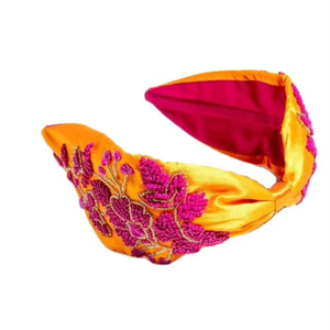 Elegante Diadema Hecha a Mano para Mujer con Cuentas de Colores y Perlas Decorativas de la India - Product Image 1