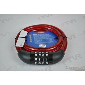 ZHONGLI 12*100mm lucchetto a combinazione rosso - Product Image 1