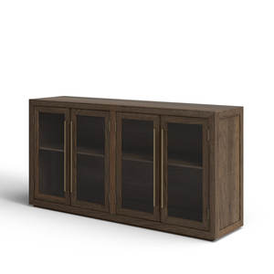 Alaya 72 ''ตู้กับข้าวไม้เนื้อแข็งมะม่วงเฟอร์นิเจอร์ห้องรับประทานอาหารสำหรับห้องนั่งเล่นและห้องครัว - Product Image 4