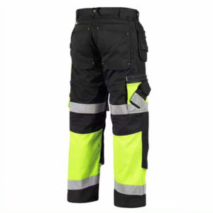 Multi Pockets Workwear Safety Men's Pants Washed Anti Resistant Sweatpants <b>Trouser</b> Traffic Safety <b>Slim</b> Fit Cotton Oxford - Product Image 5
