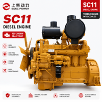 Moteur diesel SDEC série SC11 CATT 3306, 220 CV, 6 cylindres, turbocompressé, refroidi par eau, pour excavatrice, chargeuse, équipement de construction