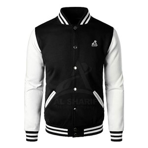 Chaquetas Varsity para Hombre 2025 de Alta Calidad con Logotipo Personalizado Impreso en la Parte Delantera, Cuello Alto, Impermeables, Transpirables, de Lana/Poliéster, Ecológicas - Product Image 1