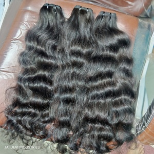 Extensión de cabello Remy indio crudo de alta calidad de 100g de un solo donante estilo de onda de agua profunda onda suelta-Producto de tramas Genius - Product Image 4