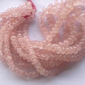 4mm 6mm 8mm 10mm Natural Pink <b>Rose</b> <b>Quartz</b> Smooth Rondelle Gemstone Beads Strands Jewelry Making <b>Bracelet</b> Necklace Hand Knotted - Product Image 3