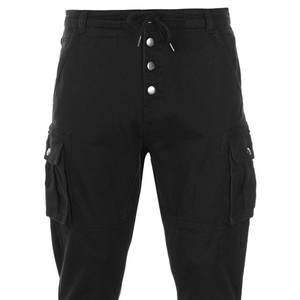 กางเกงคาร์โก้ทรงตรงสำหรับผู้ชายกางเกงคาร์โก้แบบถักสีทึบวัสดุตามสั่งสำหรับฤดูร้อนฤดูหนาว - Product Image 4