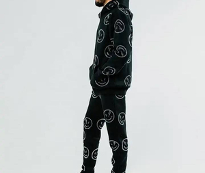 Wholesale <b>Spring</b> Autumn Men's Rhinestone Hoodie Tracksuit Sets Casual Loose Sports Jogger Streetwear Sets for Online <b>Sale</b> - Product Image 5