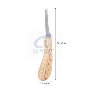 CUCHILLO DE ENGANCHE DE DOBLE S MANGO DE MADERA CON BUCLE GRANDE OVALADO CUCHILLO DE ENGANCHE HERRAMIENTA INSTRUMENTO VETERINARIO - Product Image 5