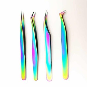 Pinzas profesionales para pestañas a bajo precio, herramientas de belleza de alta calidad, pinzas para pestañas, el mejor agarre, pinzas para pestañas, color beige - Product Image 5