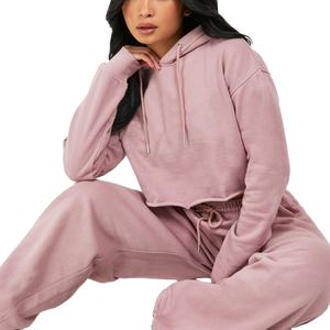 Haute qualité poids lourd femmes lavage à l'acide survêtements Logo personnalisé survêtements bouffée impression femmes lavage à l'acide survêtements 2026 - Product Image 4