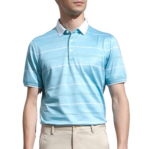 Logo personnalisé OEM Polo de golf personnalisé de luxe en coton et polyester de haute qualité Polo de golf en bambou avec évacuation de l'humidité pour hommes - Product Image 1