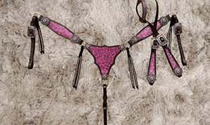 Luxury Premium Western Horse Tack Set Logotipo personalizado Pecho de cabeza para montar Caballo de tiro completo Hecho de cuero de alta calidad - Product Image 4