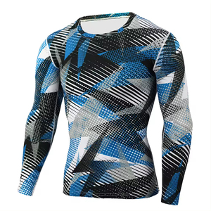Custom Men's Rash Guard <b>Compression</b> <b>Shirts</b>-UPF50+ Quick Dry Spandex/Polyester Breathable Anti-Bacterial Long Sleeve - Product Image 5