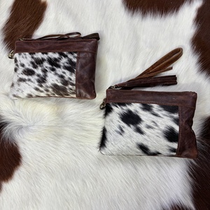 Cartera de piel de vaca auténtica de diseñador de lujo más vendida, piel de vaca Real, uso diario, monedero, carteras pequeñas occidentales - Product Image 3