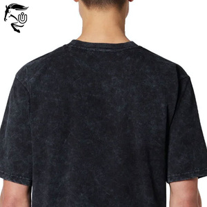 Top Design votre propre Logo meilleur fournisseur hommes lavage à l'acide t-shirt/Stock fabriqué en usine dernière Collection hommes lavage à l'acide t-shirt - Product Image 3