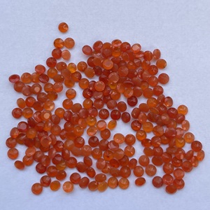 4 มม.6 มม.8 มม.สีส้มธรรมชาติ Carnelian ด้านกลมหลวมอัญมณีแหวนกึ่งมีค่าเครื่องประดับขายส่งการตั้งค่าราคา - Product Image 1